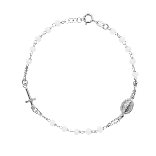 MIRACULOUS MEDAGLIA E CROCE - BRACCIALETTO - ARGENTO