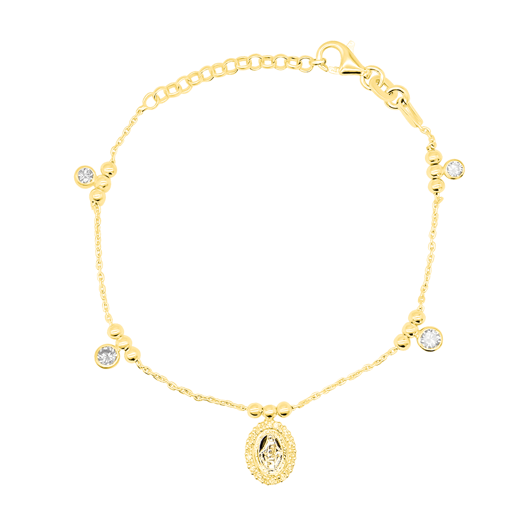 MIRACULOUS MEDAGLIA - CRISTIANO BRACCIALETTO - GOLDEN ARGENTO