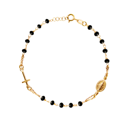 MIRACULOUS MEDAGLIA E CROCE - BRACCIALETTO - GOLDEN ARGENTO