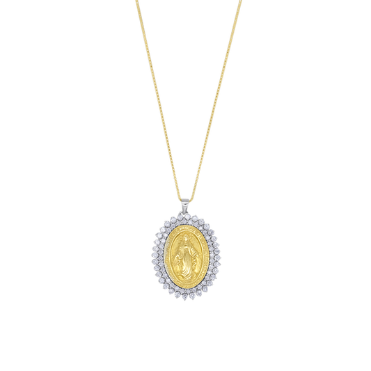 MIRACULOUS MEDAGLIA COLLANA - ORO E DIAMONDS