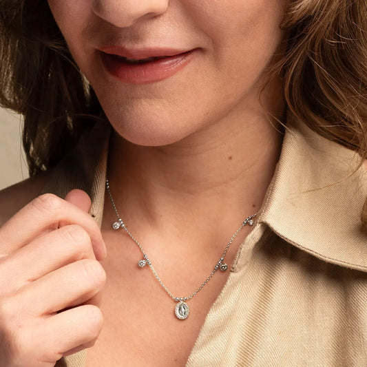 MIRACULOUS MEDAGLIA COLLANA - ARGENTO E ZIRCONIA