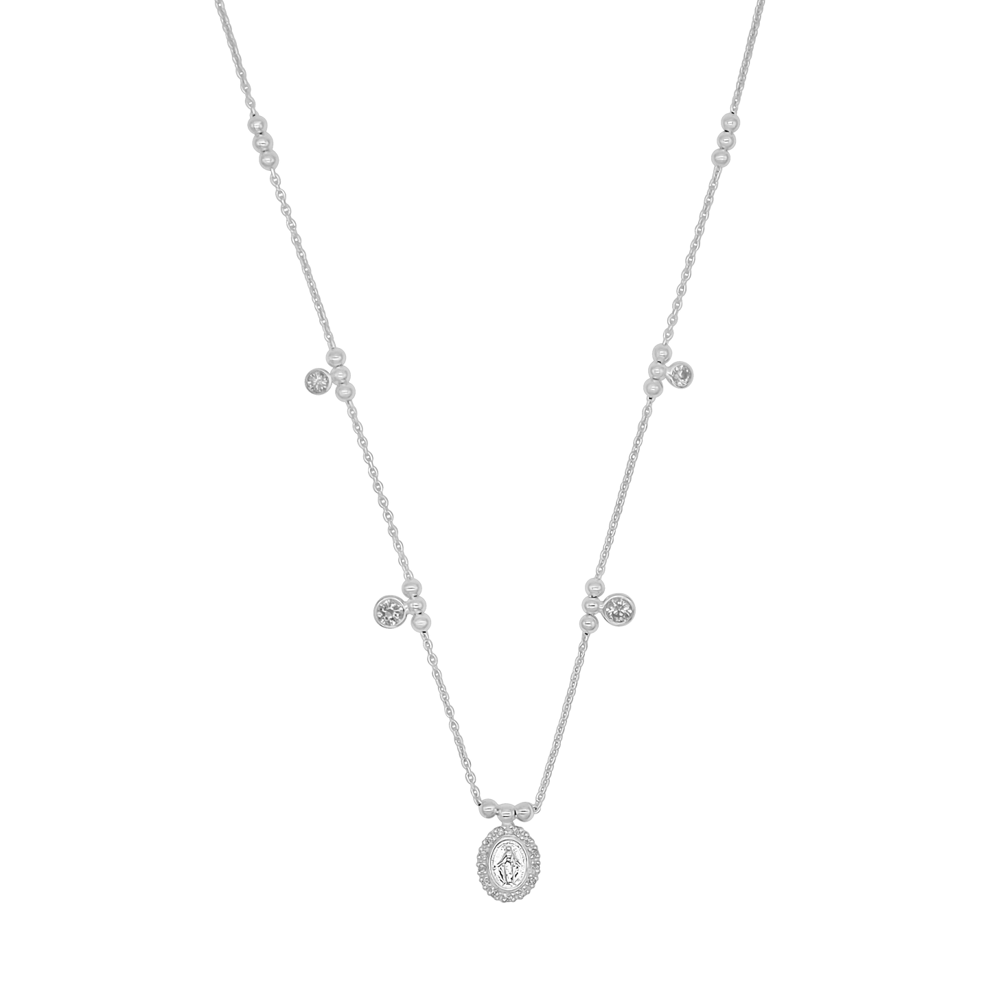 MIRACULOUS MEDAGLIA COLLANA - ARGENTO E ZIRCONIA