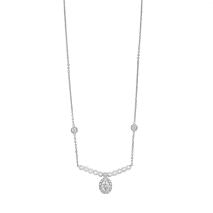 MIRACULOUS MEDAGLIA COLLANA - ARGENTO E PERLE