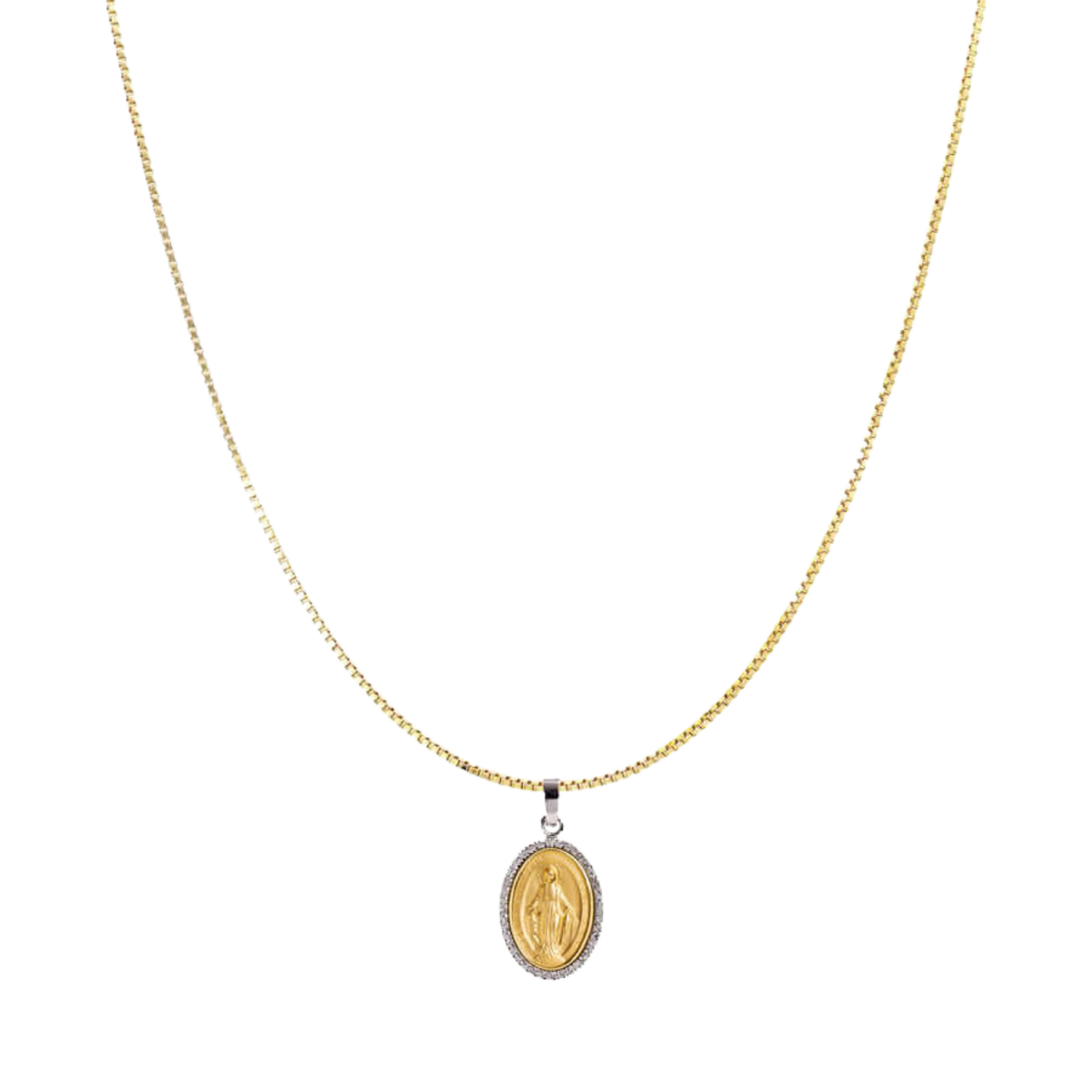 MIRACULOUS MEDAGLIA E CATENA - DIAMONDS - ORO