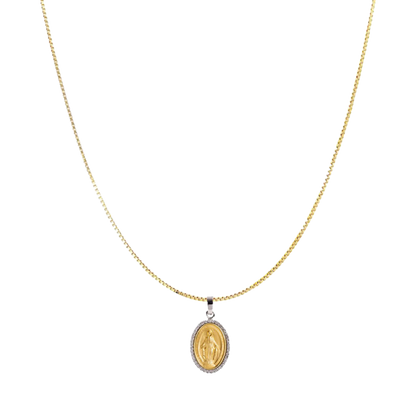 MIRACULOUS MEDAGLIA E CATENA - DIAMONDS - ORO