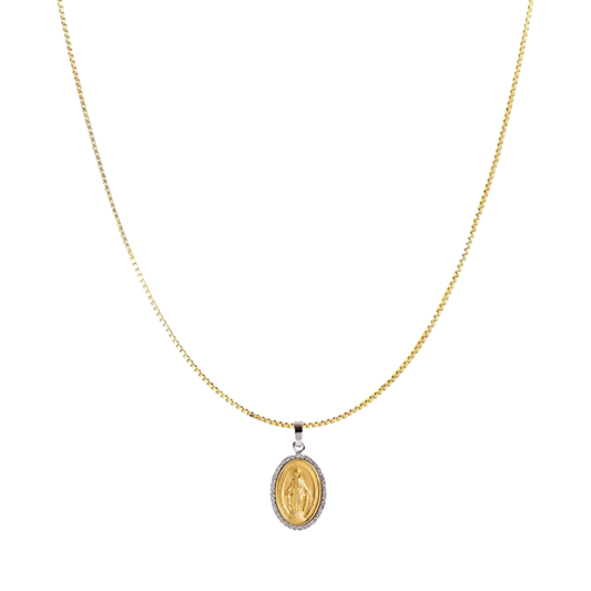 MIRACULOUS MEDAGLIA E CATENA - DIAMONDS - ORO
