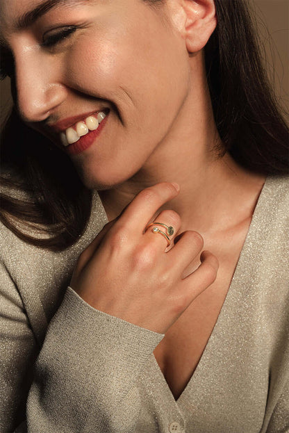 MIRACULOUS MEDAGLIA CON ZIRCONIA DOT - ANELLO - VERMEIL ARGENTO