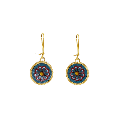 ORECCHINI - MICROMOSAIC GIOIELLI - GOLDEN  METAL