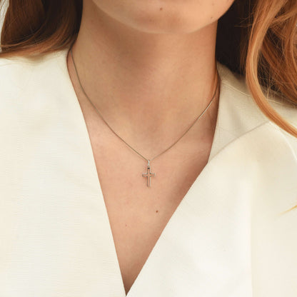 PENDENTE CROCE - ARGENTO