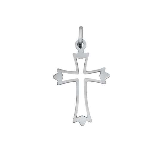 OPEN-WORK PENDENTE CROCE - ARGENTO