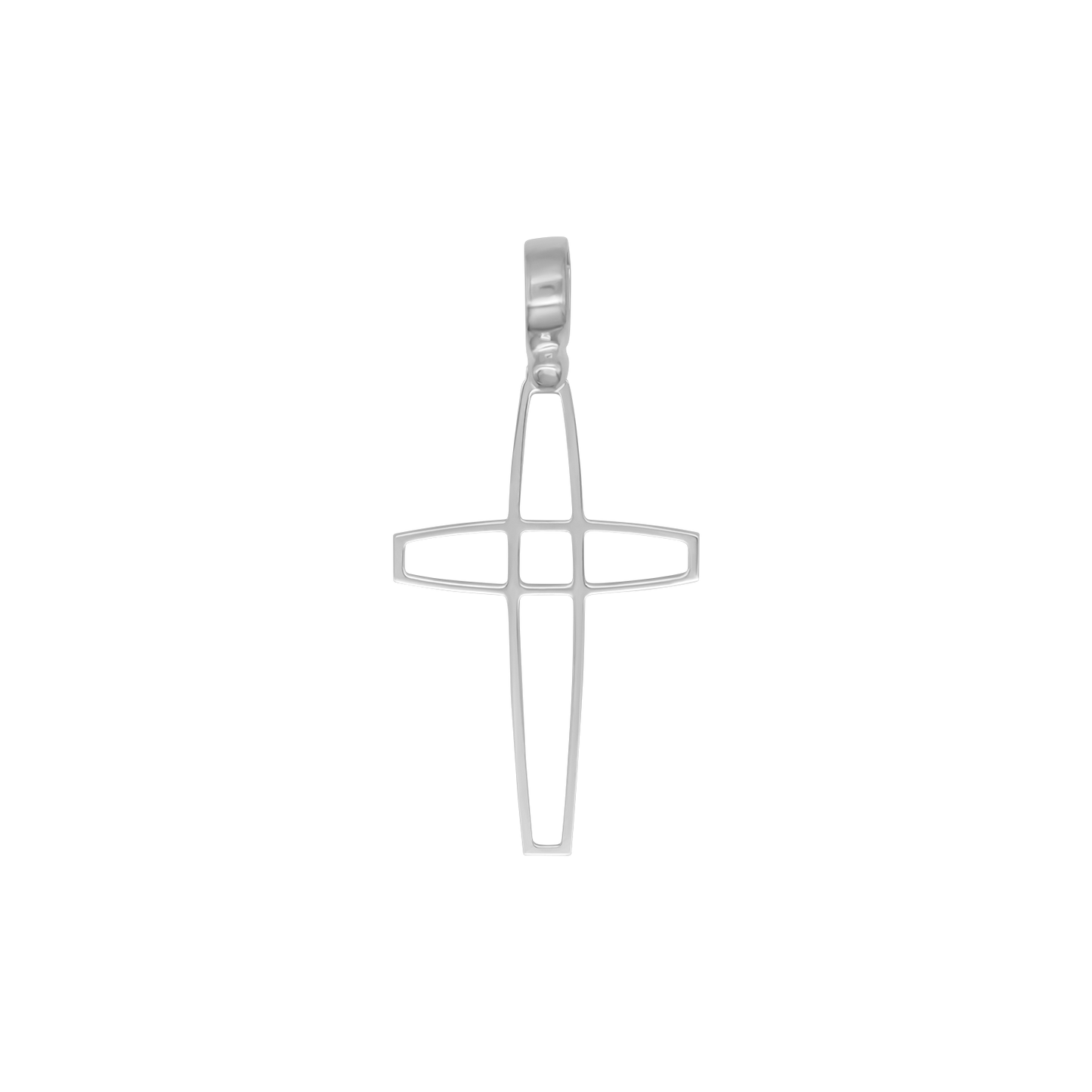 OPEN PENDENTE CROCE - ARGENTO