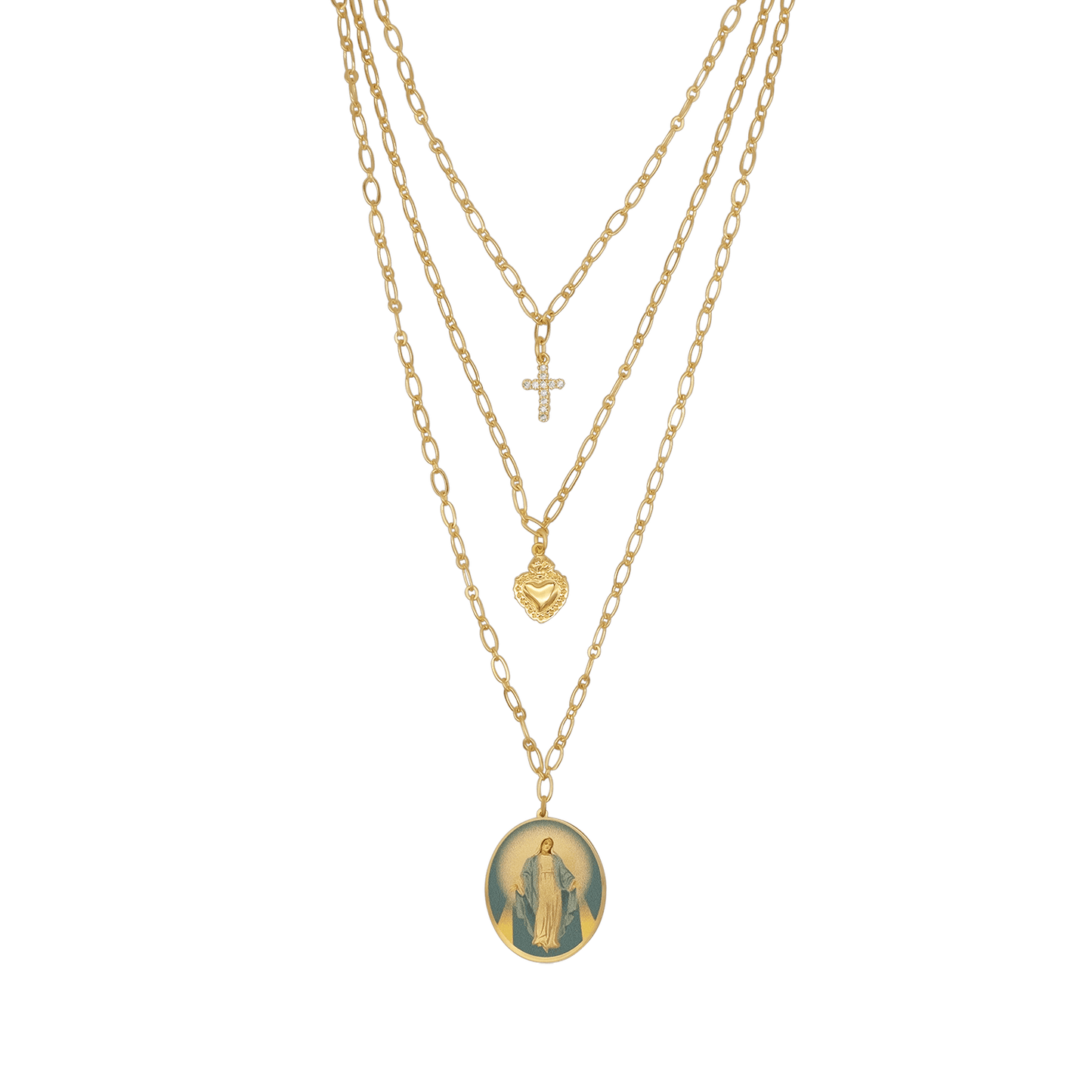 MIRACULOUS MEDAGLIA - LAYERED COLLANA