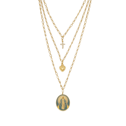 MIRACULOUS MEDAGLIA - LAYERED COLLANA