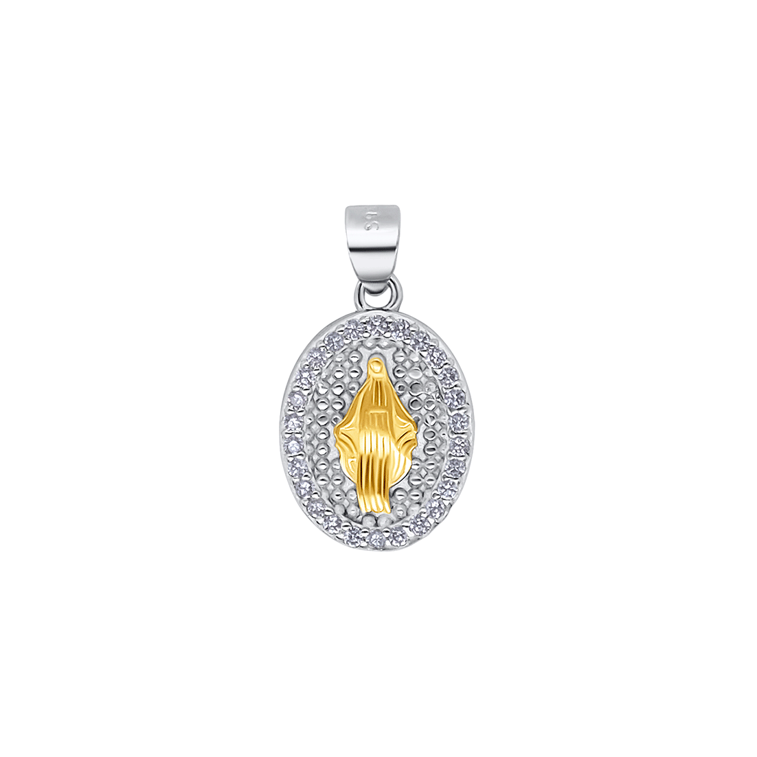OUR LADY OF GRACE - PENDENTE - BICOLOR ARGENTO