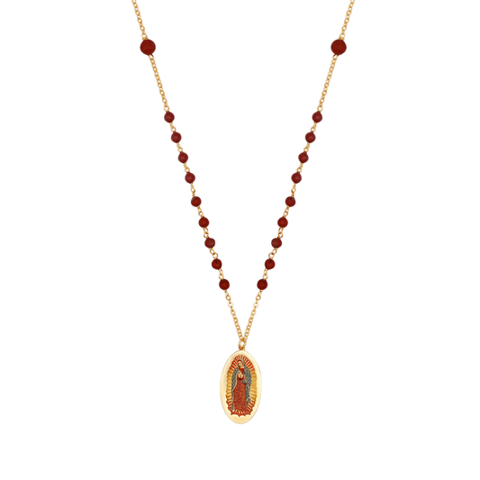 OUR LADY OF GUADALUPE - BEADED COLLANA