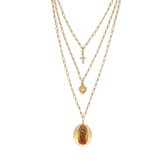 OUR LADY OF GUADALUPE - LAYERED COLLANA