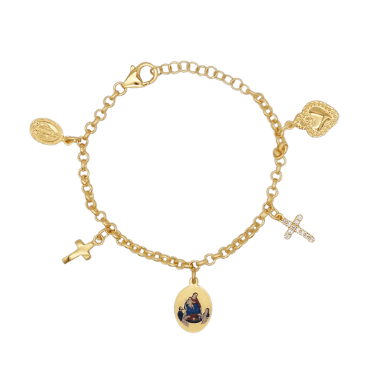 OUR LADY OF POMPEII - CHARMS BRACCIALETTO