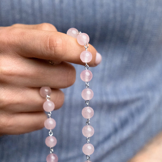 ROSE QUARTZ - ROSARIO - ARGENTO
