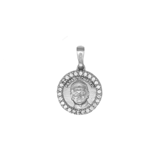 POPE LEO XIV - MEDAGLIA - ARGENTO E ZIRCONIA