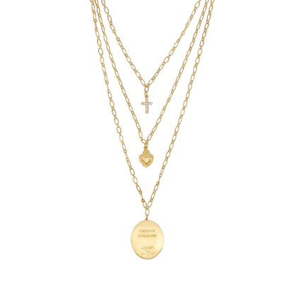 MIRACULOUS MEDAGLIA - LAYERED COLLANA