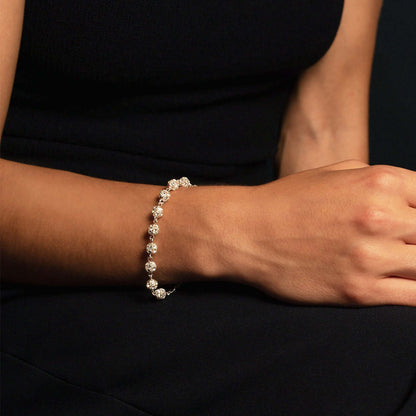 BRACCIALETTO ROSARIO - ARGENTO E STRASSBALL