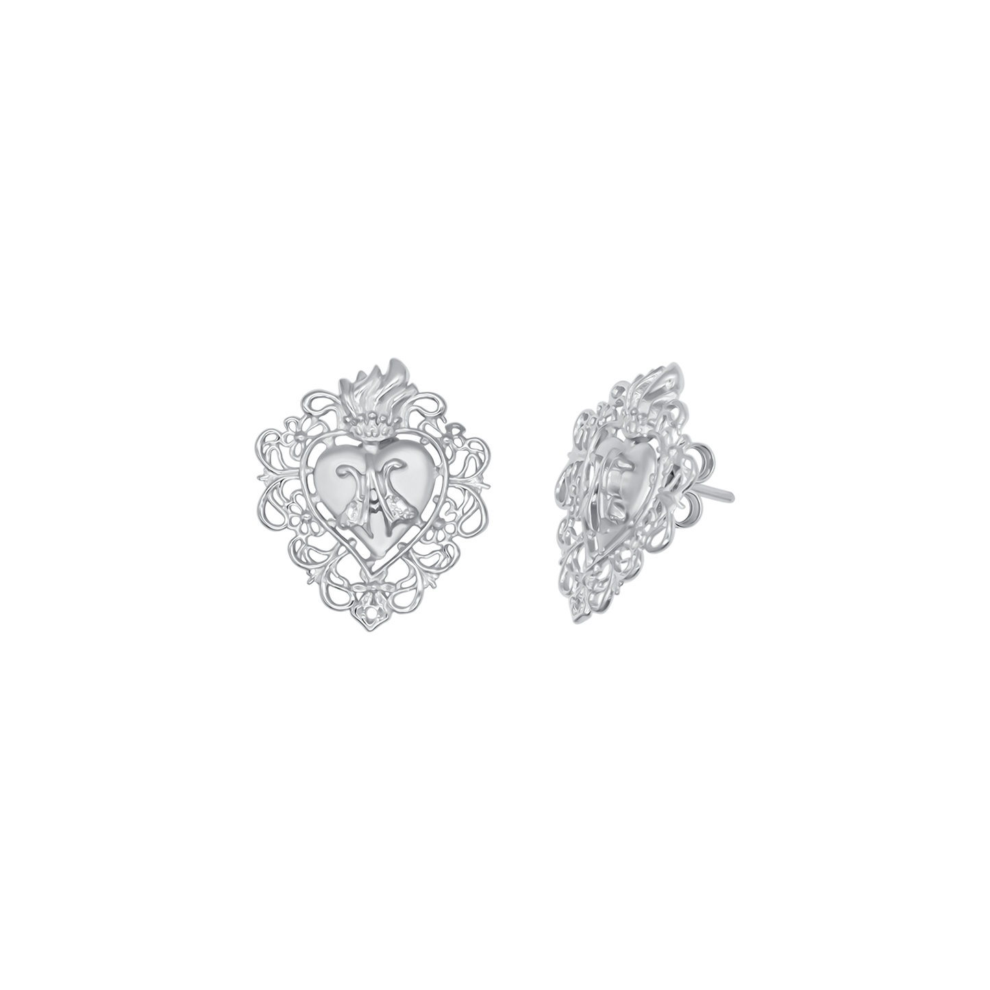 SACRO CUORE ORECCHINI - ARGENTO