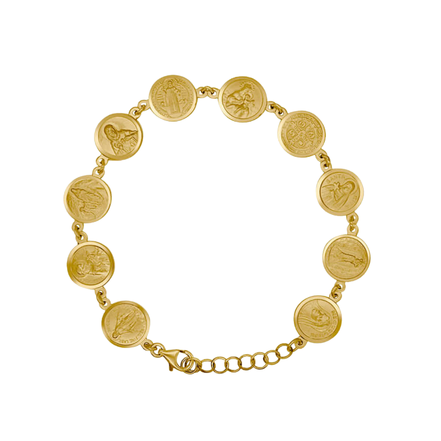 CATTOLICO MEDAGLIE BRACCIALETTO - GOLDEN ARGENTO