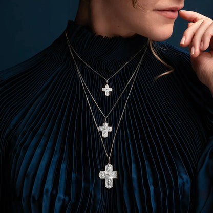SCAPULAR - PENDENTE CROCE - ARGENTO