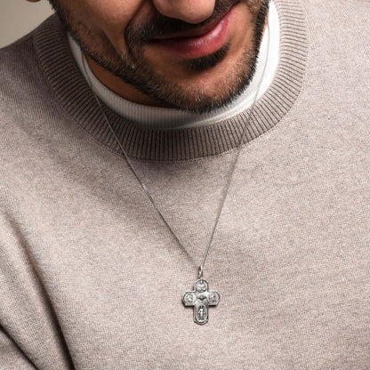 SCAPULAR - PENDENTE CROCE - ARGENTO