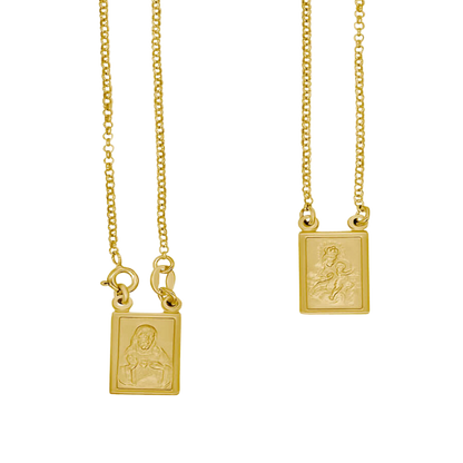 SCAPULAR COLLANA -  GOLDEN ARGENTO