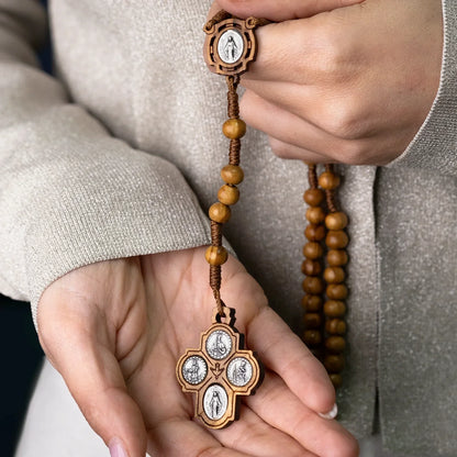 SCAPULAR ROSARIO - LEGNO E ROPE