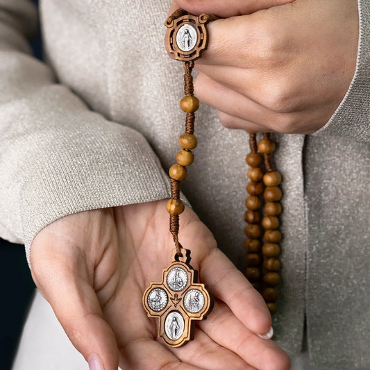 SCAPULAR ROSARIO - LEGNO E ROPE