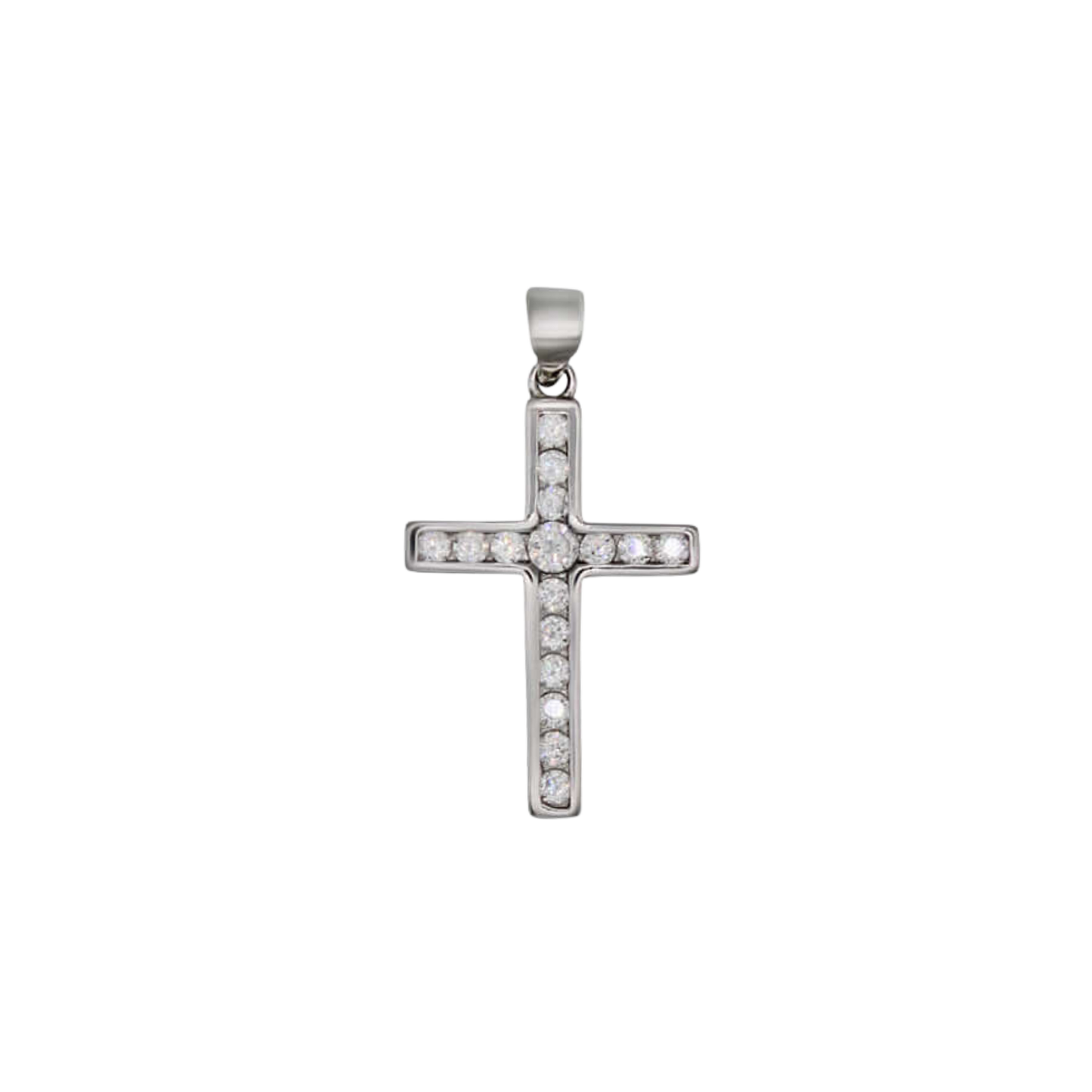 PENDENTE CROCE - ARGENTO E ZIRCONIA