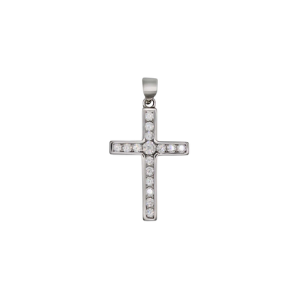PENDENTE CROCE - ARGENTO E ZIRCONIA