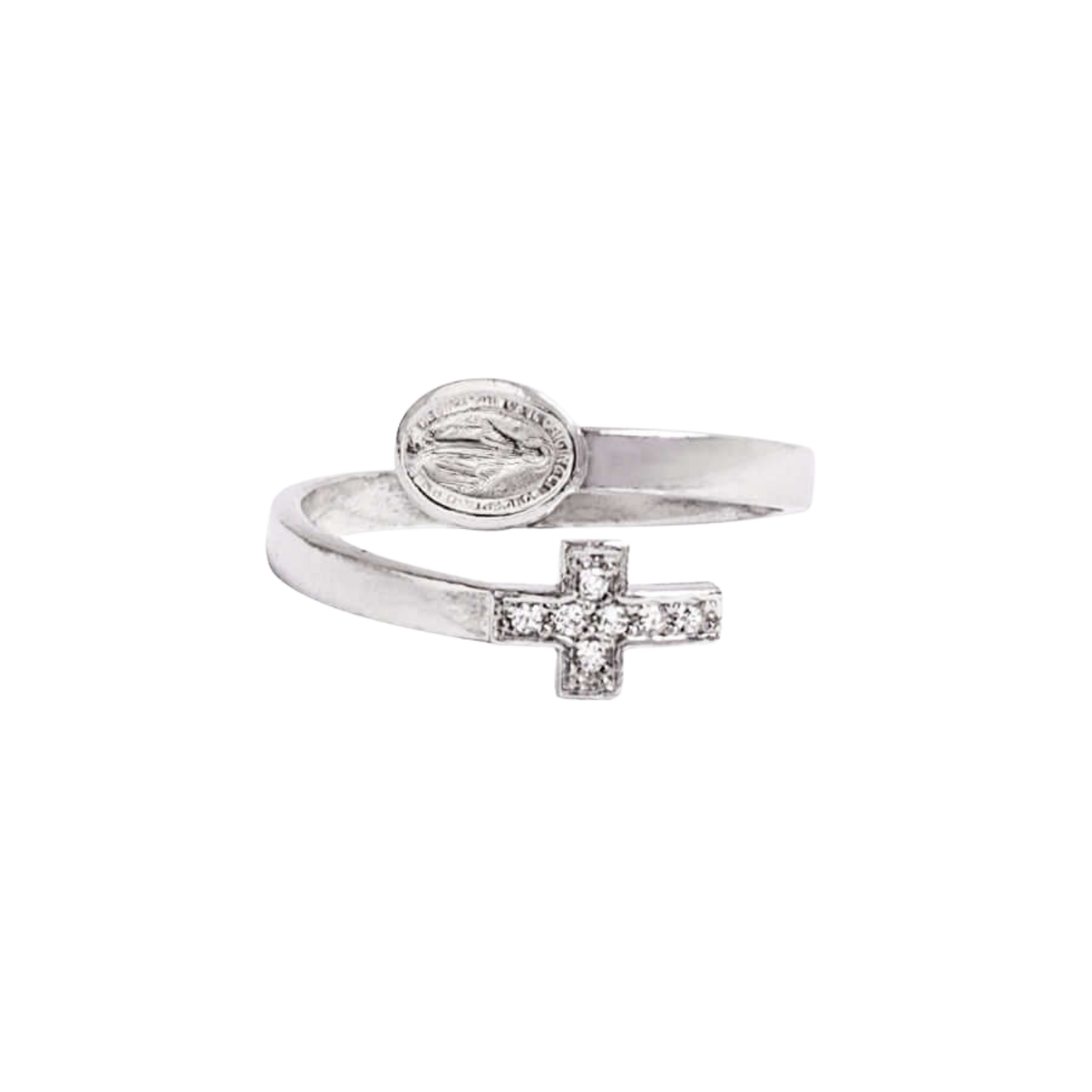 MIRACULOUS E CROCE - ANELLO - ARGENTO