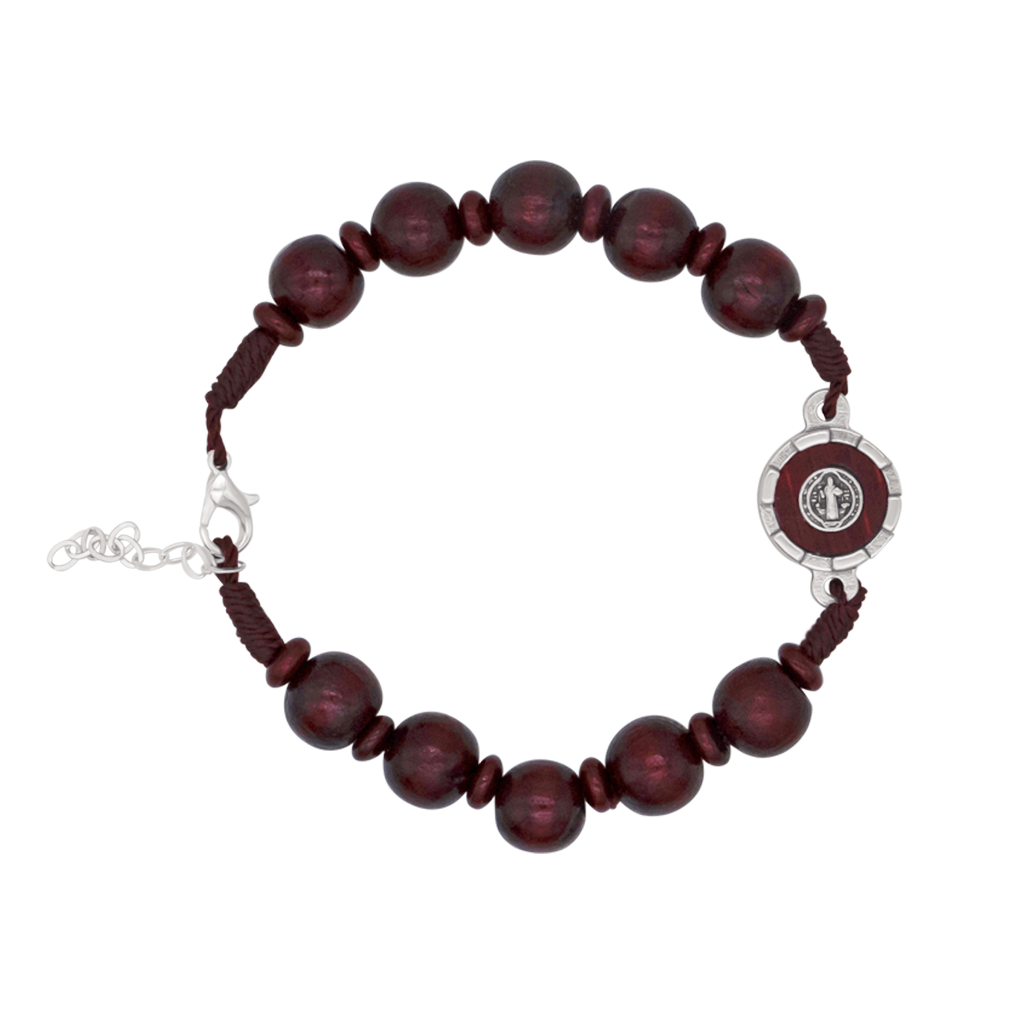 ST BENEDICT - LARGE BRACCIALETTO ROSARIO - RED