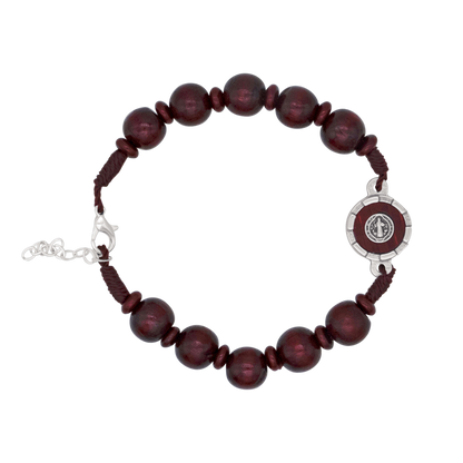 ST BENEDICT - LARGE BRACCIALETTO ROSARIO - RED