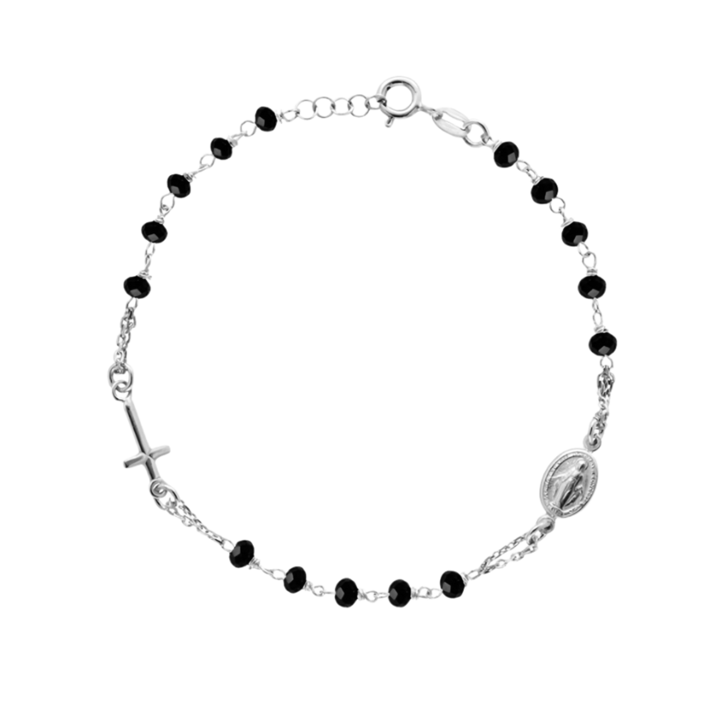 MIRACULOUS MEDAGLIA E CROCE - BRACCIALETTO - ARGENTO