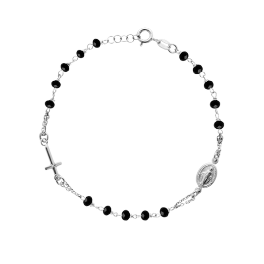 MIRACULOUS MEDAGLIA E CROCE - BRACCIALETTO - ARGENTO