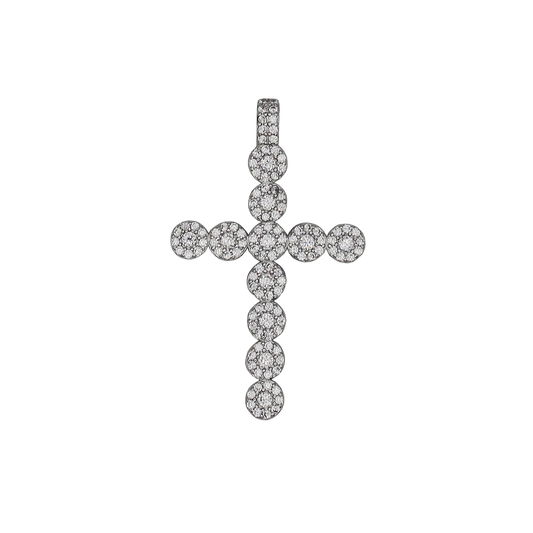PENDENTE CROCE - ARGENTO E ZIRCONIA