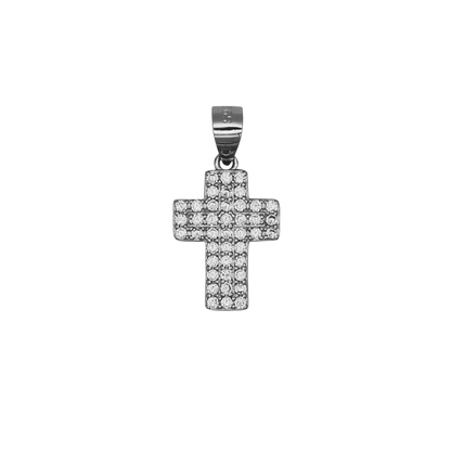 PENDENTE CROCE - ARGENTO E PAVÉ