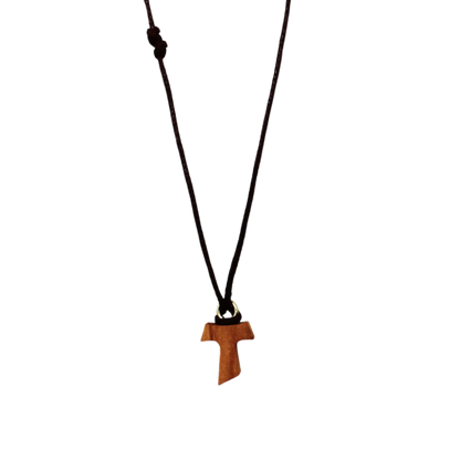TAU COLLANA CROCE - ROPE E LEGNO