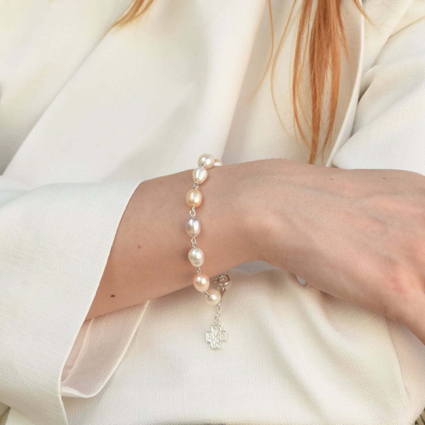PERLA BEADS BRACCIALETTO ROSARIO - ARGENTO