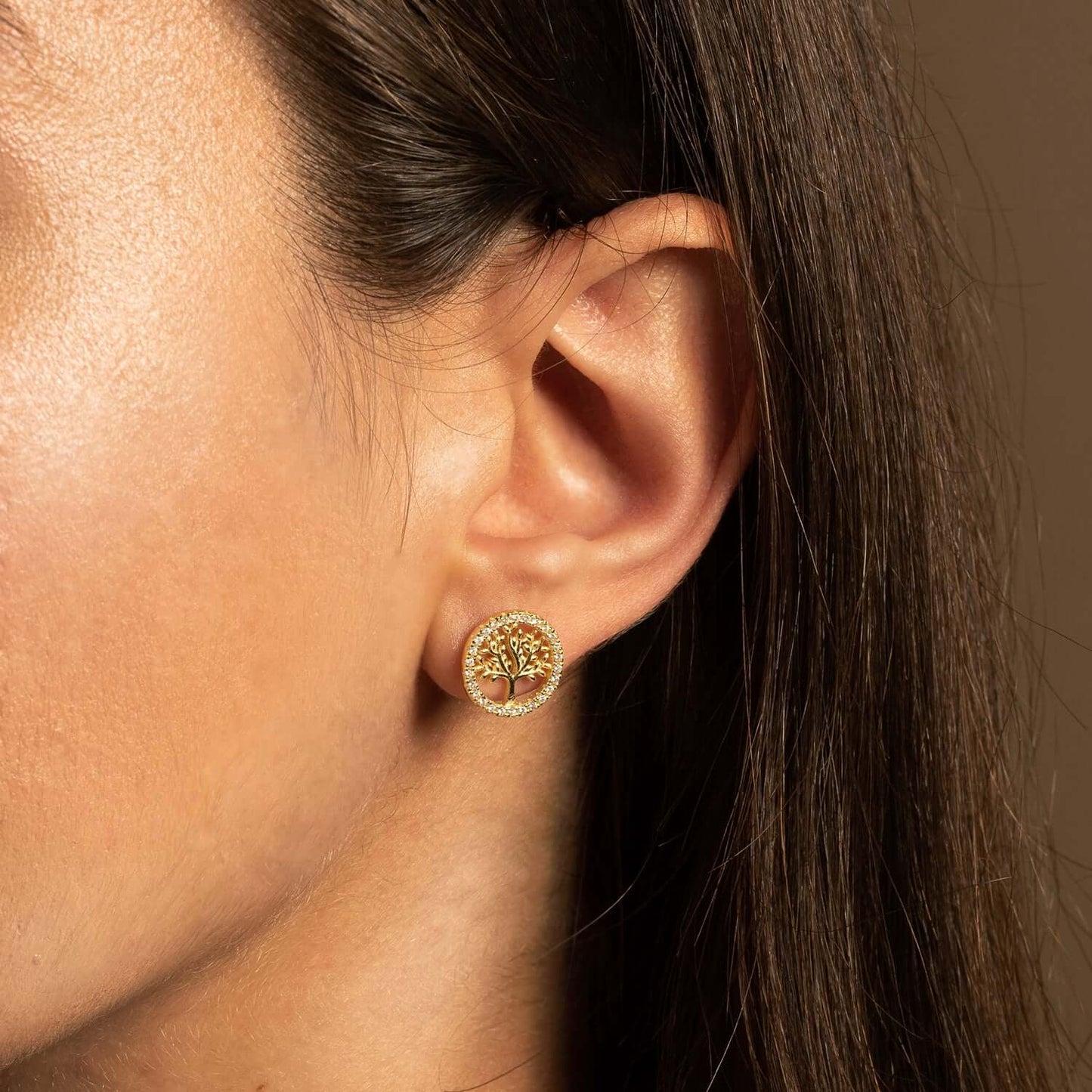 TREE OF LIFE - ORECCHINI - VERMEIL ARGENTO E ZIRCONIA