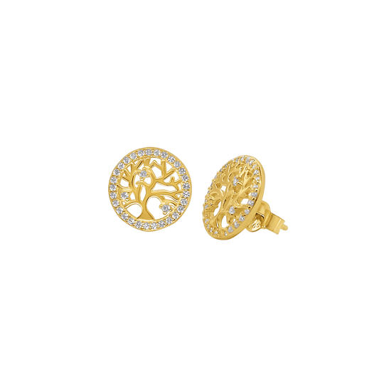 TREE OF LIFE - ORECCHINI - VERMEIL ARGENTO E ZIRCONIA