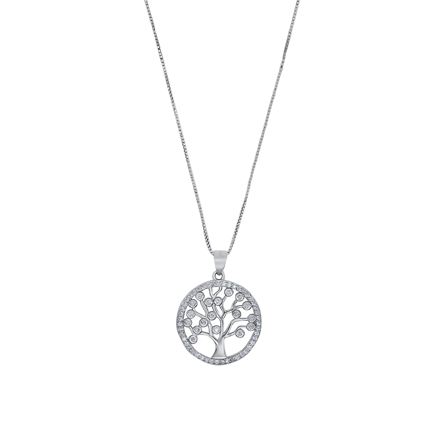 TREE OF LIFE COLLANA - ARGENTO - ZIRCONIA