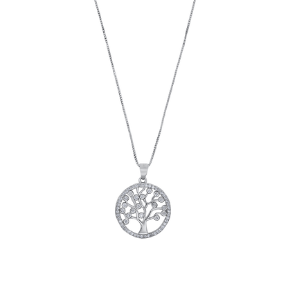 TREE OF LIFE COLLANA - ARGENTO - ZIRCONIA