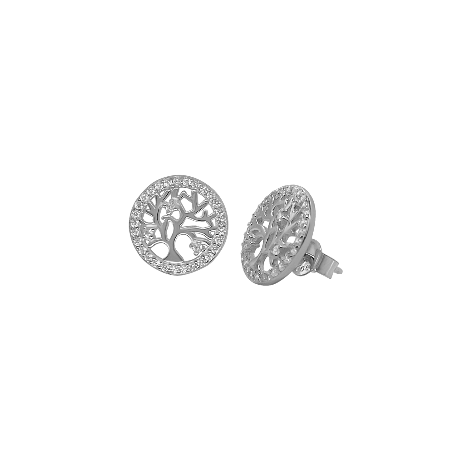 TREE OF LIFE - ORECCHINI - ARGENTO E ZIRCONIA