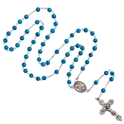 TURQUOISE ROSARIO - METAL