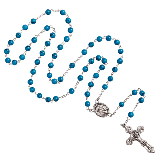 TURQUOISE ROSARIO - METAL